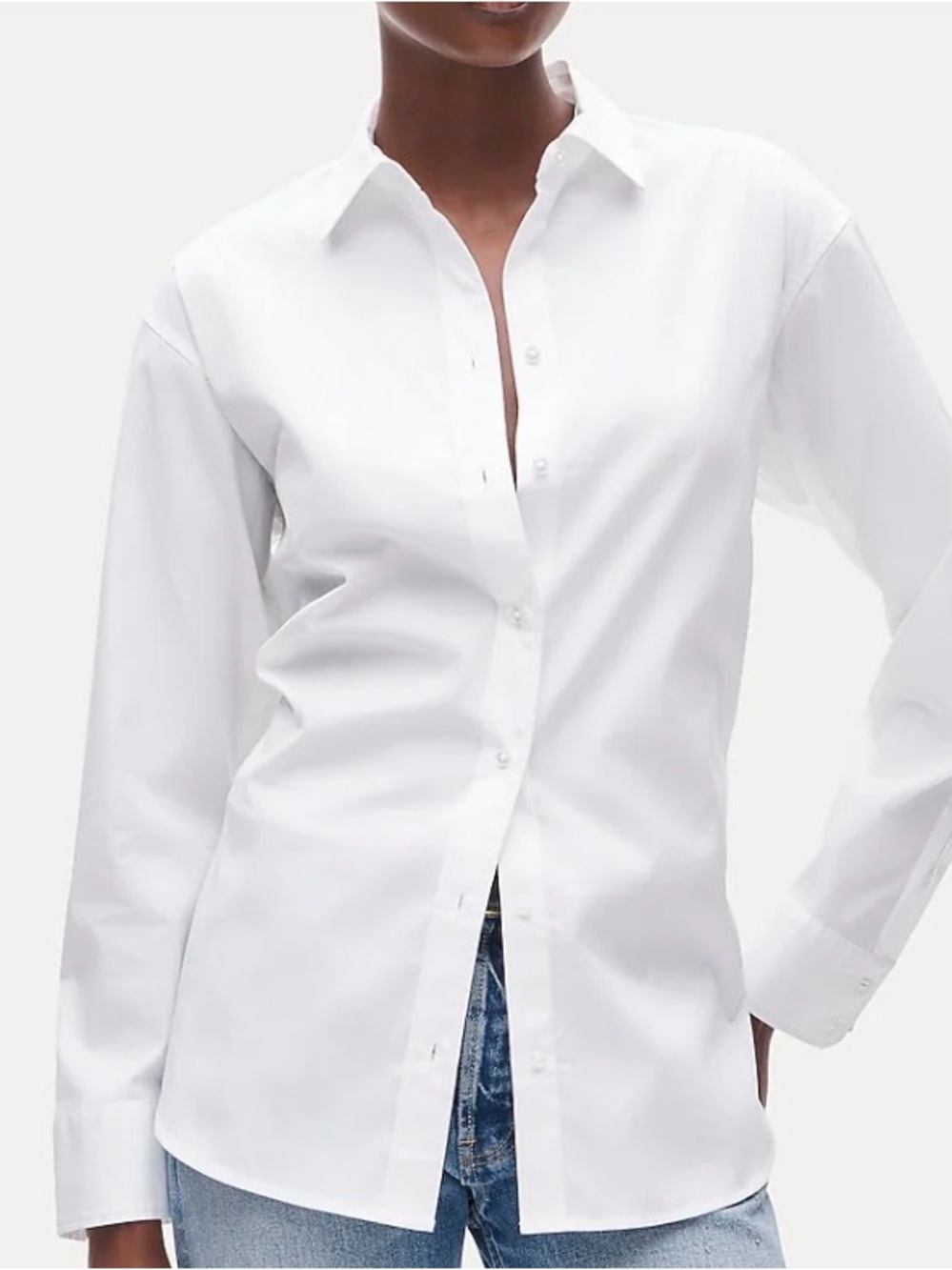 J.Crew Haberdashery women's white button-down shirt. Medium